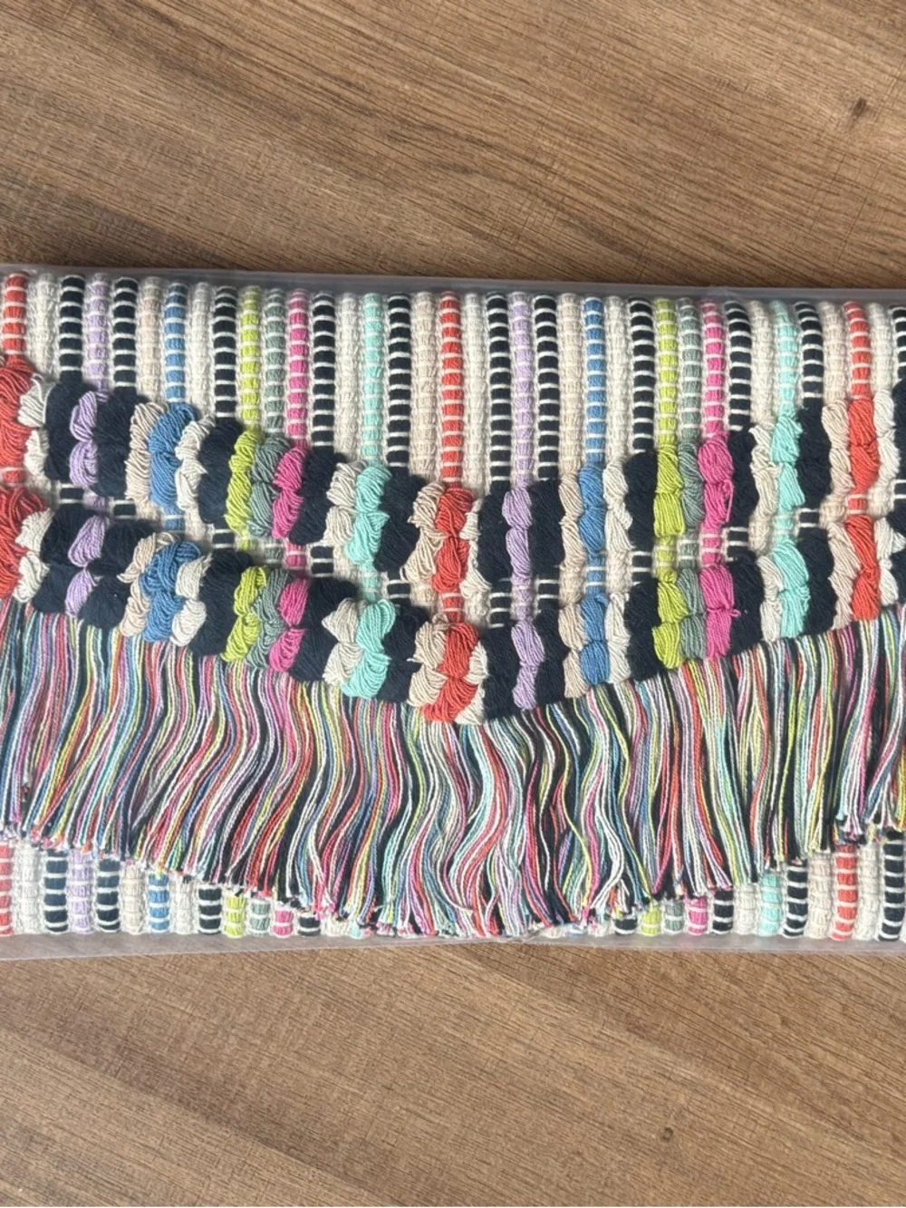 🧸 Stella & Dot | NWOT • RARE Taj Rainbow Macrame Clutch